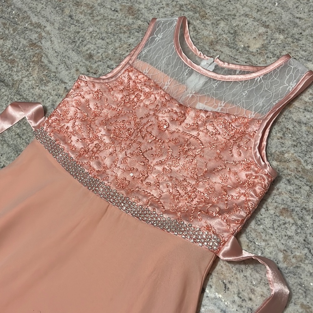 10/$30 Sunny Fashion Peach Formal Girls Dress